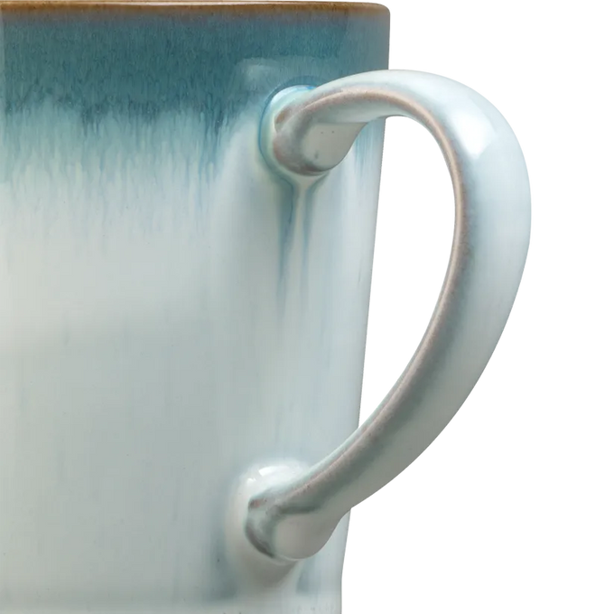 Denby Azure Haze large ceramic mug with blue glaze, perfect for hot drinks – available at Keans Claremorris.