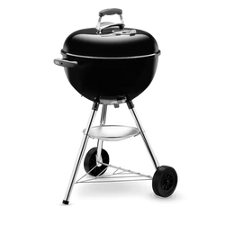 Weber Compact 47cm charcoal kettle BBQ with porcelain enamel, airflow control, ash catcher, wheels – available at Kean’s