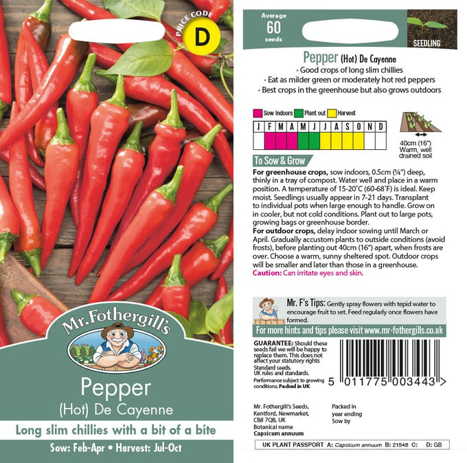 Pepper (Hot) De Cayenne - Image 1