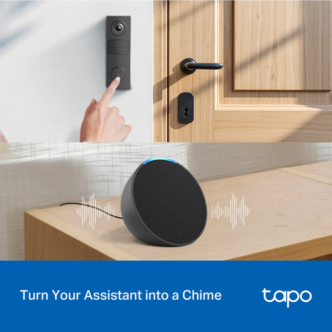 Tp Link Tapo 2K Battery Video Doorbell Mini - All Black| TPL-TD20 - Image 9