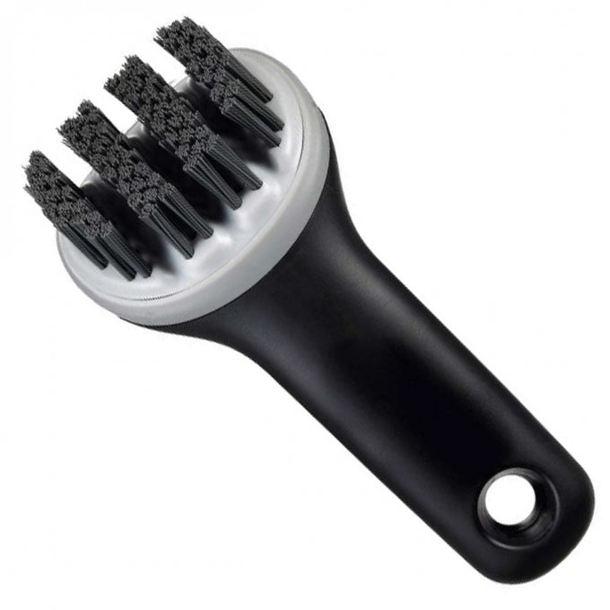 Oxo Good Grips Panini Press Brush with flexible silicone bristles and scraper, safe for non-stick surfaces, at Keans