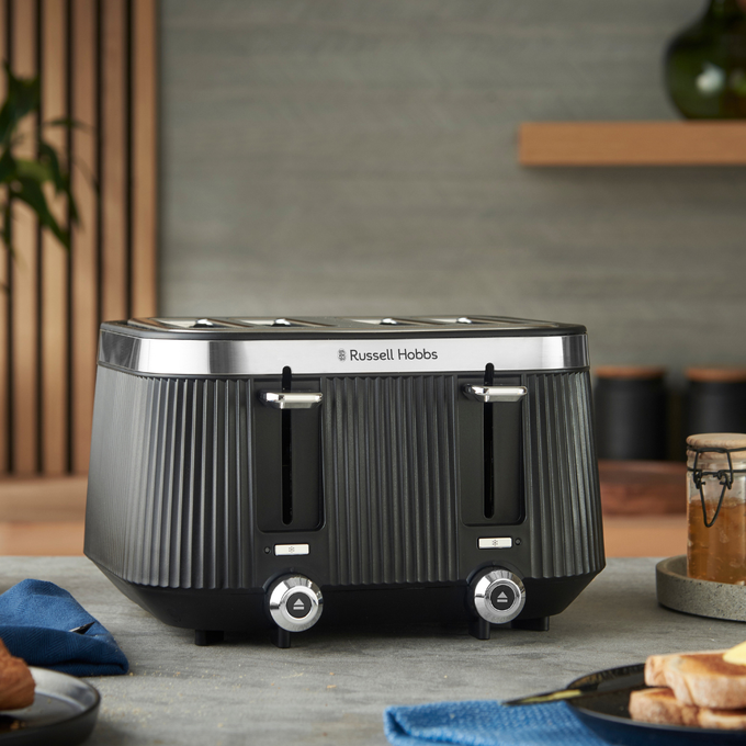 Russell Hobbs Bronte Black Toaster 4 Slice - Image 2