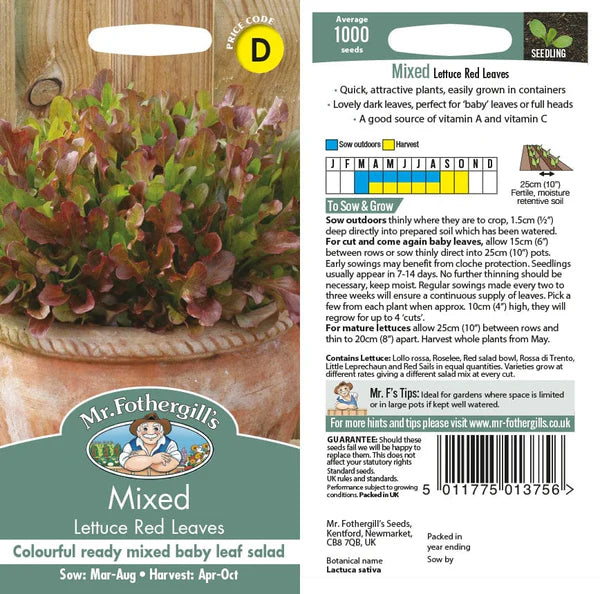 Lettuce Leaves Red Mix - Image 1