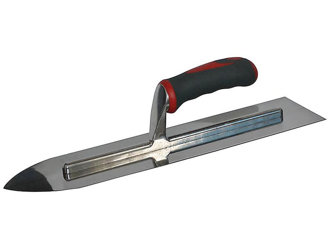 Faithfull Soft Grip Flooring Trowel 400x100mm stainless steel blade, ergonomic handle for precise flooring, available at