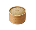 Load image into Gallery viewer, World Foods 8&quot; Double Tier Bamboo Steamer
