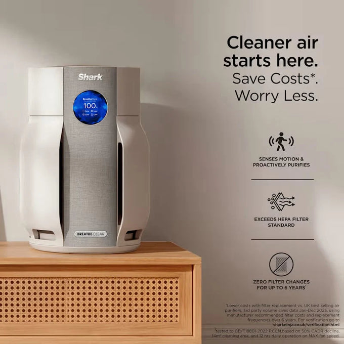 Shark BreatheClear With NeverChange6 Air Purifier - Dove | HP162UK - Image 3