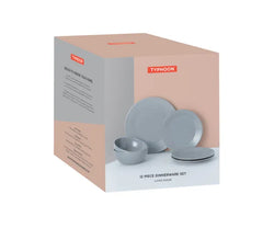 Living Grey 12-piece microwave-safe dinner set in gift box – Keans Claremorris