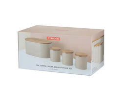 Typhoon Oatmeal 4 Piece Storage Set with airtight lids, durable design – available at Keans Claremorris