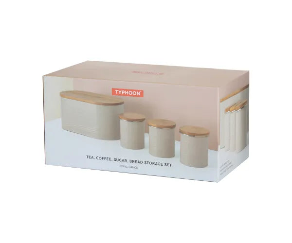 Typhoon Oatmeal 4 Piece Storage Set with airtight lids, durable design – available at Keans Claremorris