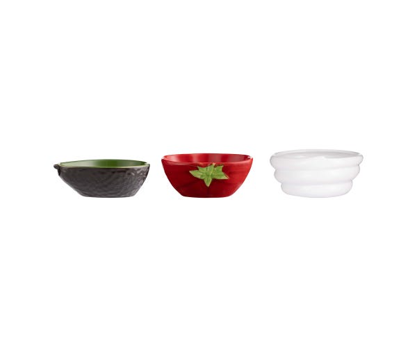 World Foods Set of 3 Fajita Dip Bowls