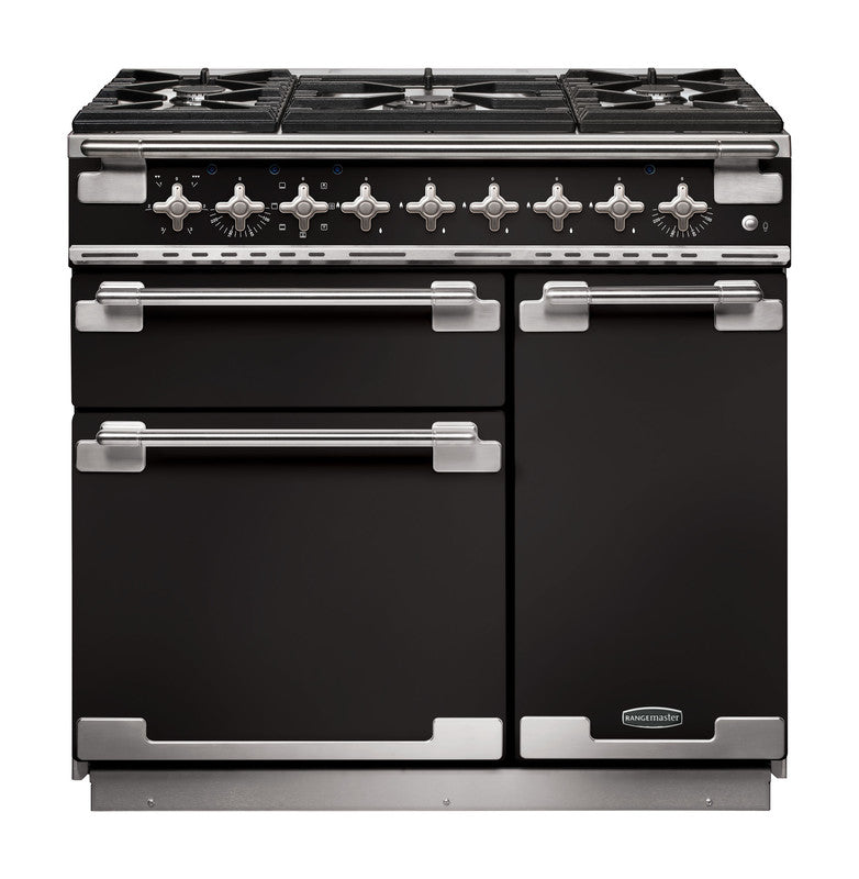 Rangemaster Elise 90CM Dual Fuel Range Cooker with oven and gas hob, available at Keans Claremorris