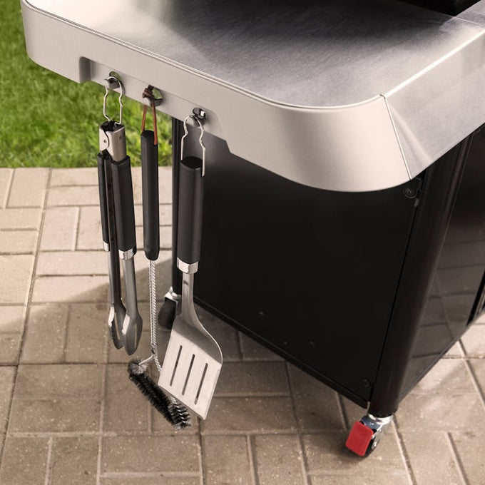 Weber Genesis E-315 Gas Barbecue with 3 burners, stainless steel, side burner - available at Keans Claremorris