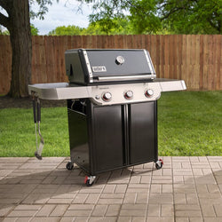 Weber Genesis E-315 Gas Barbecue with 3 burners and side burner, available at Keans Claremorris