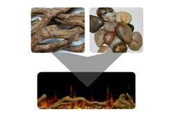 Dimplex Driftwood/River Rock Fuel Bed Fireplace Accessory For 50" LED Dimplex Fire | LF50DWS