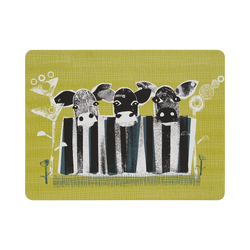 Denby Cow Placemats Set of 6 featuring cow design, durable material, perfect for dining; available at Keans Claremorris.