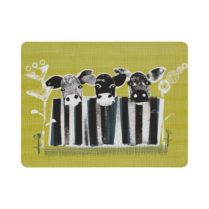 Denby Cow Placemats Set of 6 featuring cow design, durable material, perfect for dining; available at Keans Claremorris.