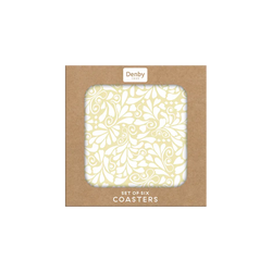 Denby Colours Set of 6 Coasters - Gold Moti