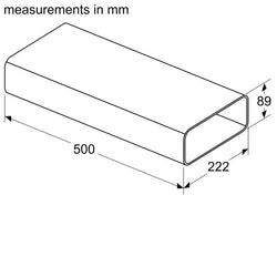 Neff Flat Duct 500mm Black Z861SM1 – sleek, durable ventilation duct available at Keans Claremorris