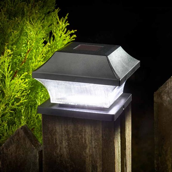 Post Light Black Solar - 3L, wire-free, super bright 3 lumen outdoor light, ideal for patios and garages | Keans Claremorris