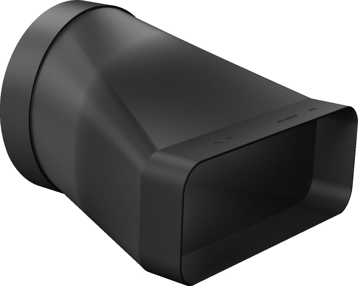 Neff flat to round 150mm adaptor, aerodynamic design, easy connect, V2 flame resistant, compatible with multiple venting