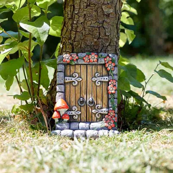 Whimsy Gates colorful polyresin doorways, weather-resistant, indoor/outdoor decor, 15x11.5x5 cm – Keans Claremorris