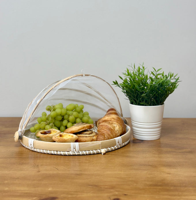 Sintra Seagrass Food Cover With Tray - Natural - Image 1