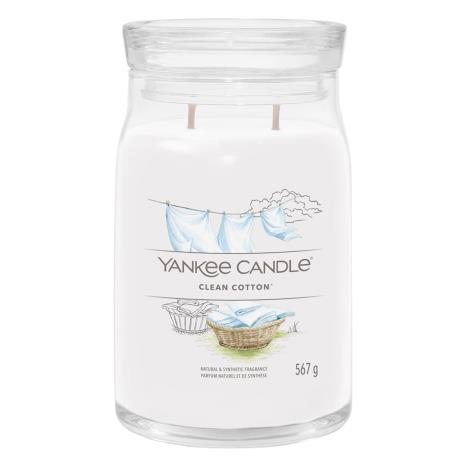 Yankee Candle signature large jar clean cotton