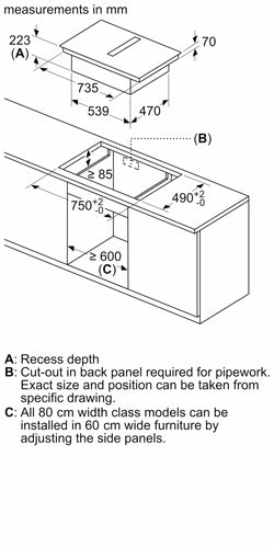 Neff N50 Induction Hob with Integrated Ventilation system