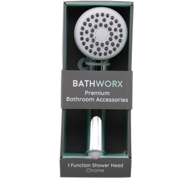 Bathworx  1 Function Shower Head Chrome