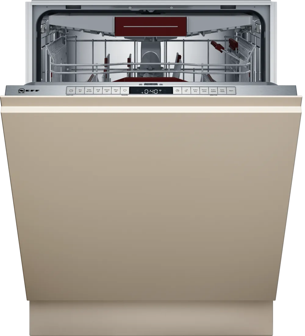 Neff S155HCX27G 60cm fully integrated dishwasher with Home Connect, Flex Baskets, Chef 70°C wash, TimeLight - Kean’s