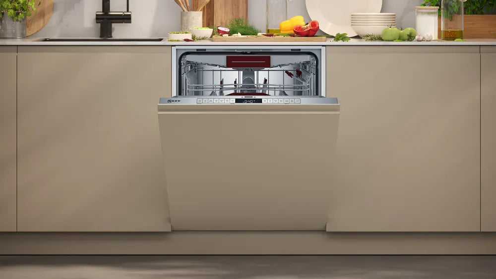 Neff S155HCX27G 60cm fully integrated dishwasher, sleek design, energy-efficient, available at Keans Claremorris.
