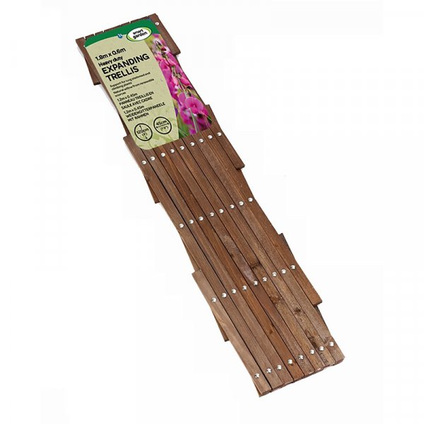 Heavy Duty Expanding Trellis Tan 1.8x0.3m for garden support - Keans Claremorris
