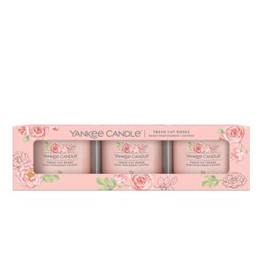 Yankee Candle 3 pack filled votive fresh cut roses