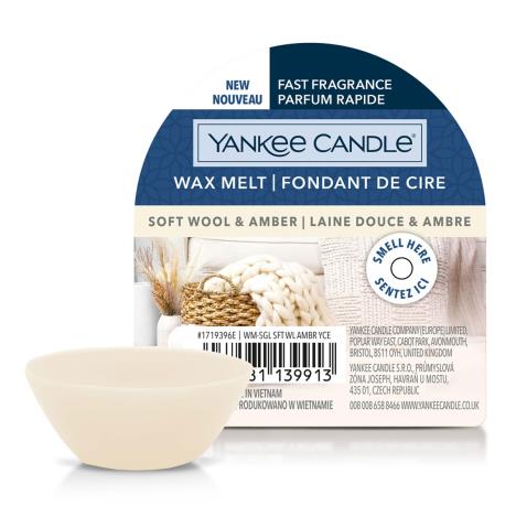 Yankee Candle wax melt single soft wool & amber