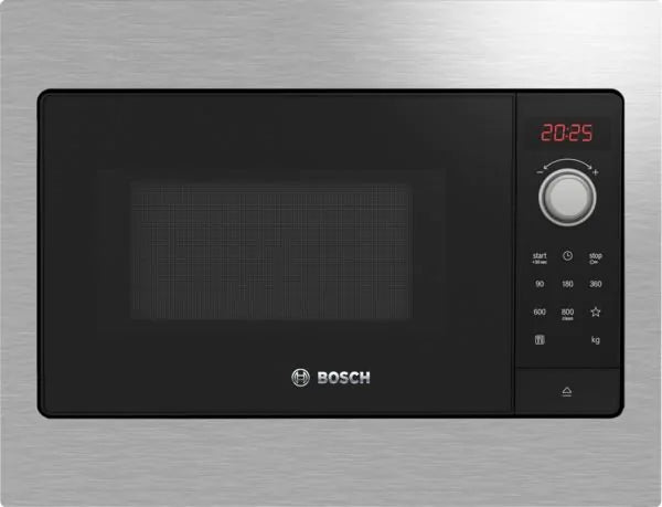 Bosch BFL523MS3B Serie 2 built-in microwave with 7 auto programs, 5 power levels, LED lighting, stainless steel - Keans