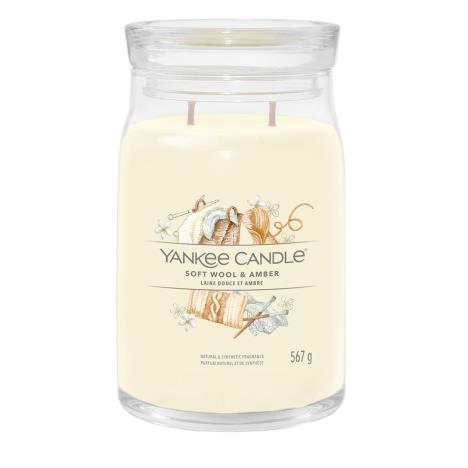 Yankee Candle signature large jar soft wool amber