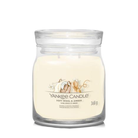 Yankee Candle signature medium jar soft wool amber
