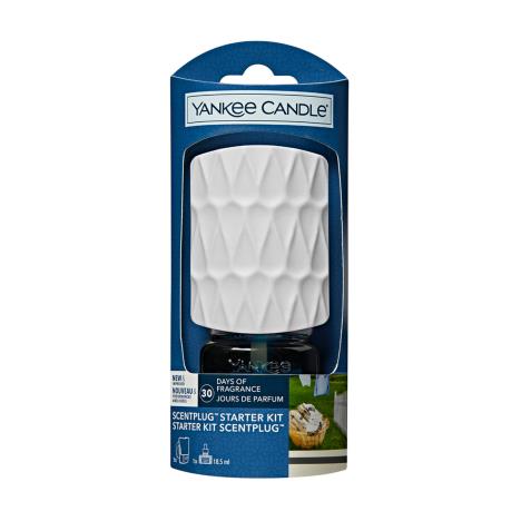 Yankee New Scent Uk Plug Organic Pattern Starter Kit Clean Cotton