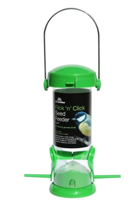 Tom Chambers Flick ‘N’ Click Seed Feeder – 2 Port - Image 1