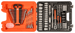 Bahco S87 + 7 1/4in & 1/2in Drive Socket & Spanner Set 94 Piece