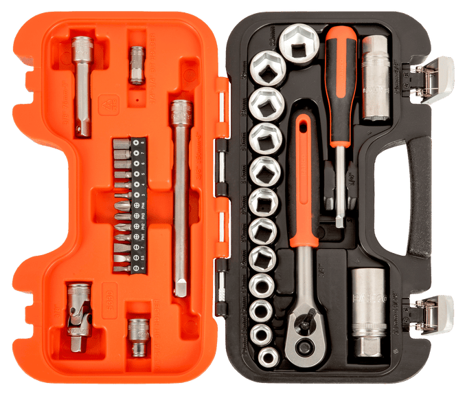 Bahco 3/8" Sq Drive 33 Pce Metric Socket Set S330 - Image 2