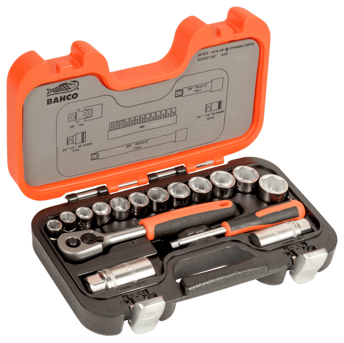 Bahco 3/8" Sq Drive 33 Pce Metric Socket Set S330 - Image 3