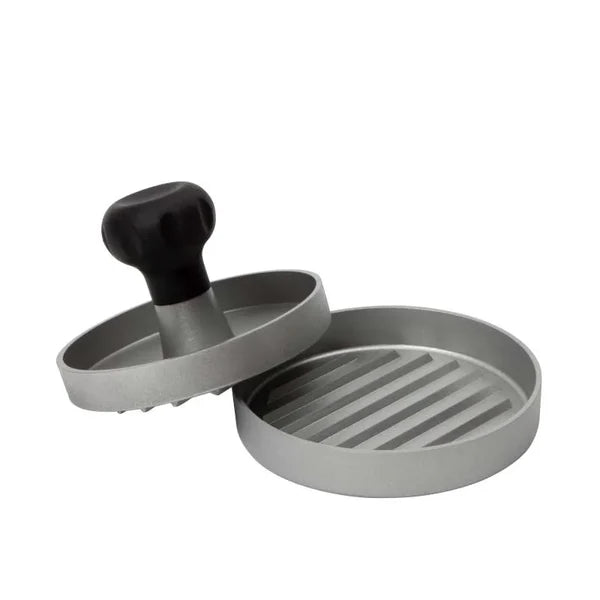 Dexam Hamburger Press, durable cast aluminum with non-stick coating, 11cm ridged burger mold – Keans Claremorris