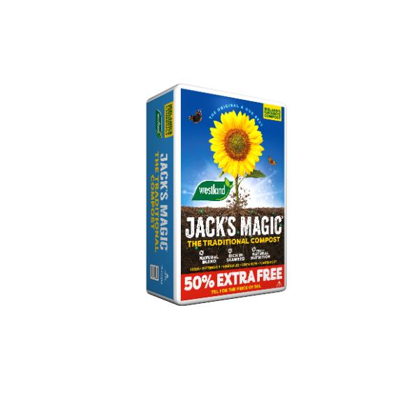 Jacks Magic All Purpose Compost (Peat reduced) flashed 50L + 50% XF - Image 1