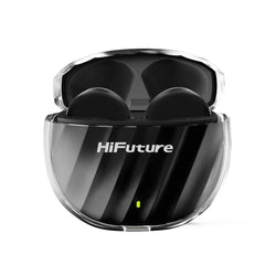 Hi Future Flybuds3 TWS Bluetooth 5.3 Black Earbuds with IPX5 Waterproof, Noise Cancelling, 30H Battery - Keans Claremorris