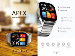 Hi Future Apex Smart Watch Silver with sleek design, fitness tracking - available at Keans Claremorris