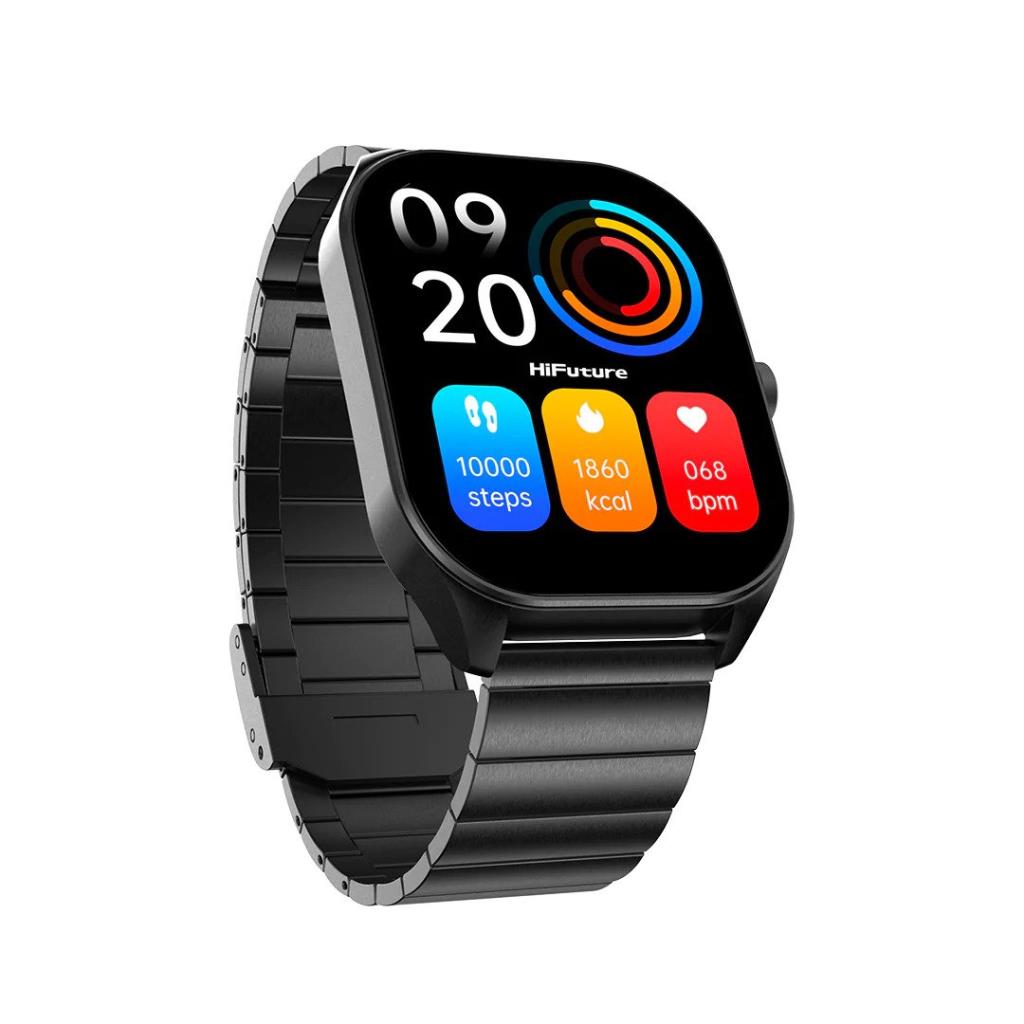 HiFuture Apex Smartwatch Black with 2.04" AMOLED display, 7-day battery, fitness tracking – available at Kean’s Claremorris.