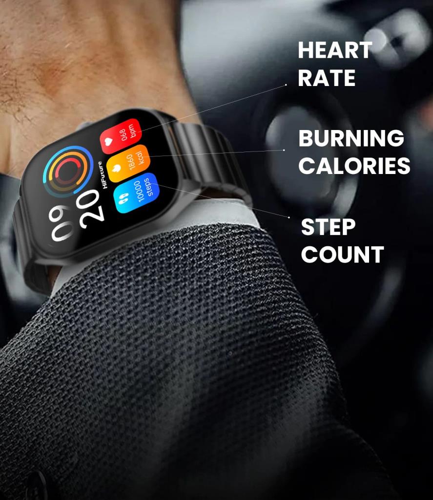 Hi Future Apex Smart Watch Black with fitness tracking, notifications – available at Keans Claremorris
