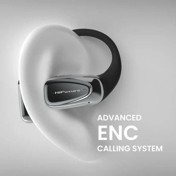 Hi Future Mate Pro 2 Open Ear Black wireless headphones, lightweight design – available at Keans Claremorris