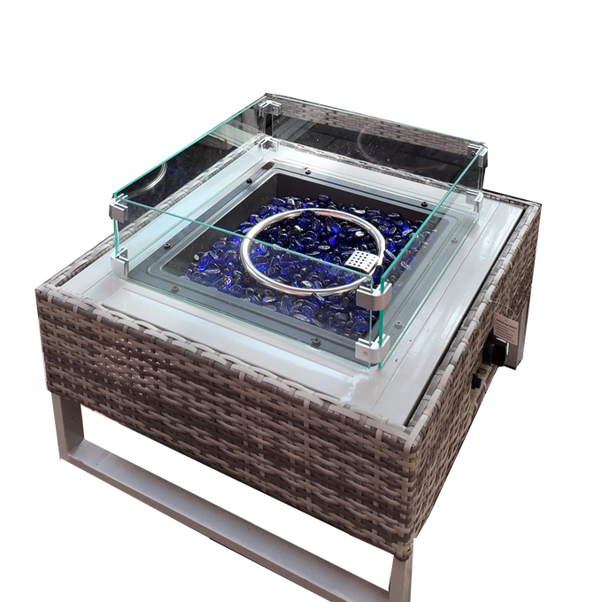 Palermo Corner Sofa Set with Storage and Fire Pit, modern outdoor seating by Keans Claremorris, model 18491